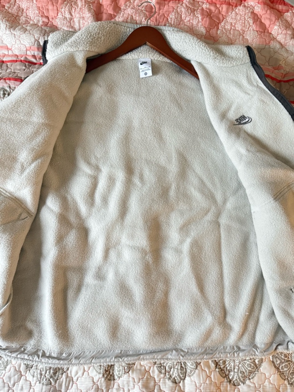 Nike Sportswear Sherpa Fleece Full Zip Jacket Light Bone DD5021-072 SIZE XXL - Picture 6 of 15